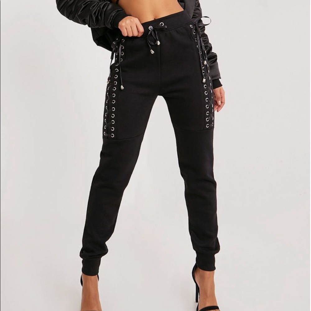 Lace up joggers